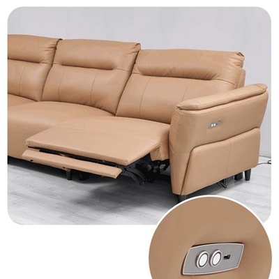 BN Minimalist Three-Seat Leather Sofa Living Room High Foot Electric Function Sofa Electric Recliner Functional Sofa