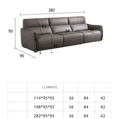 BN Functional Sofa L Shape Combination Top Layer Cowhide High Density Sponge Functional Electric Recliner Sofa