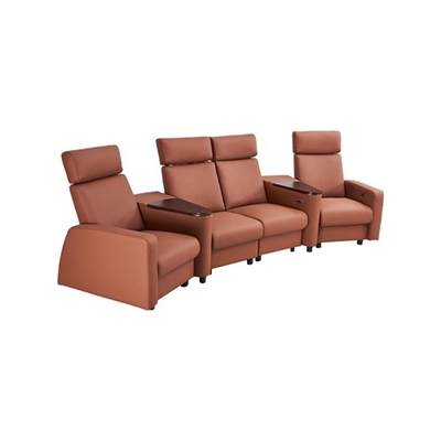 BN Italian Minimalist Streles Smart Cinema Sofa Home Studio Leather Sofa Functional Cinema Sofa with Stretch Function