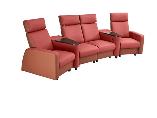 BN Italian Minimalist Streles Smart Cinema Sofa Home Studio Leather Sofa Functional Cinema Sofa with Stretch Function