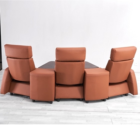 BN Italian Minimalist Streles Smart Cinema Sofa Home Studio Leather Sofa Functional Cinema Sofa with Stretch Function