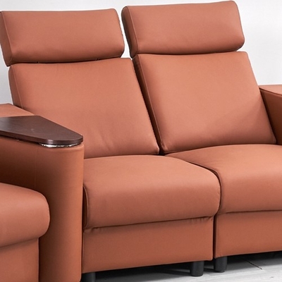 BN Italian Minimalist Streles Smart Cinema Sofa Home Studio Leather Sofa Functional Cinema Sofa with Stretch Function
