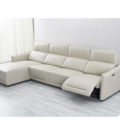 BN Italian Corner L-Shaped Sofa Electric Function Headrest Adjustable Sofa Combination Recliner Sofa Functional Sofa