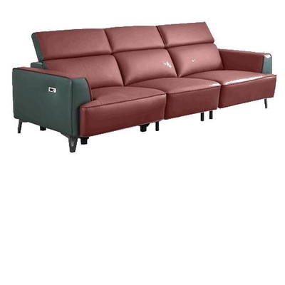 BN First-Layer Cowhide Functional Sofa with Electric and USB Interface Manual Headrest Metal High Leg Function Recliner
