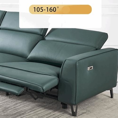 BN First-Layer Cowhide Functional Sofa with Electric and USB Interface Manual Headrest Metal High Leg Function Recliner