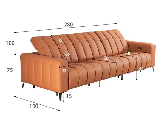 BN High-End Functional Sofa with Electric and USB Features for Modern Minimalist Living Room Electric Recliner Sofa