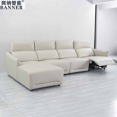 BN Italian Corner L-Shaped Sofa Electric Function Headrest Adjustable Sofa Combination Recliner Sofa Functional Sofa