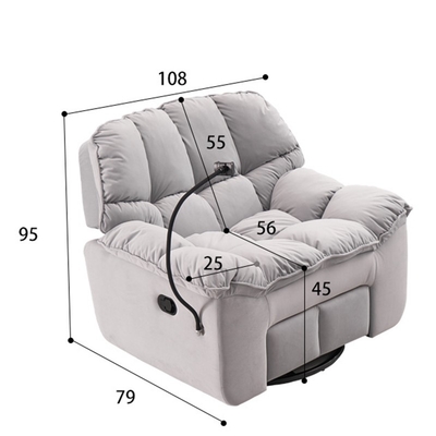 BN Living Room Recliners Plush Fabric Multifunctional Electric Single Recliner Chair Recliner Sofa Functional Sofa