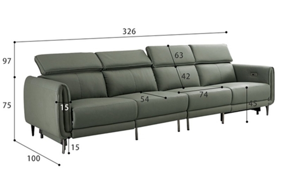 BN Italian Minimalist Functional Sofa with Electric USB for Living Room Furniture Electric Lift Function Recliner Sofa
