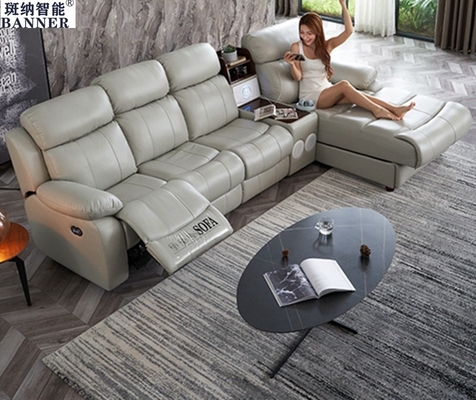 BN Leather Smart Sofa Capsule Home Theater Modern Minimalist Functional Sofa with L Shape Combination Electric Recliner