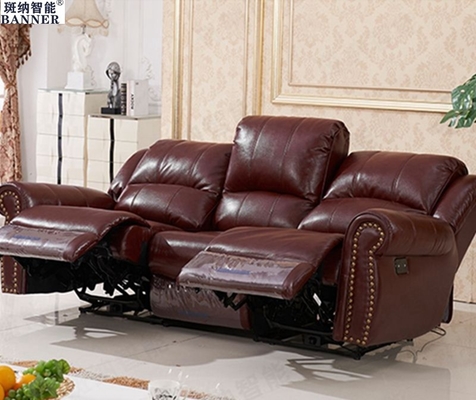 BN American Style Functional Sofa with Full Coverage Embossed Leather Function Recliner Electric Lift Function Recliner