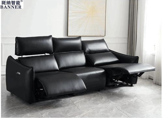 BN Modern Black Functional Sofa Lift Sofa Double Motor Headrest Seat Adjustable Electric Recliner Chair Sofa Combination