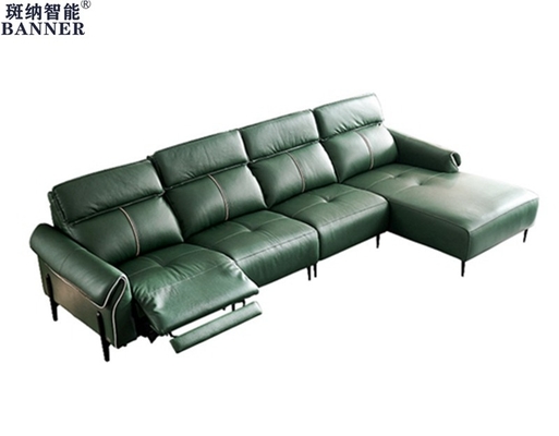 BN Minimalist Cowhide Functional Sofa Living Room Intelligent Furniture L-Shape Combination Electric Recliner Sofa