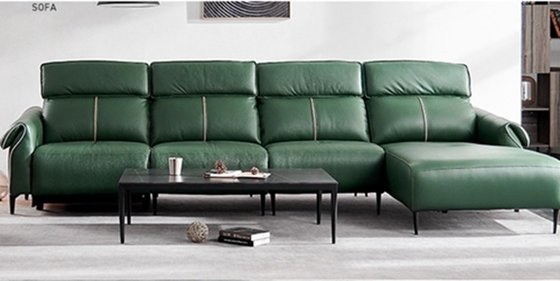 BN Minimalist Cowhide Functional Sofa Living Room Intelligent Furniture L-Shape Combination Electric Recliner Sofa