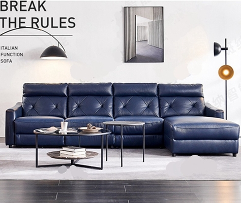 BN Italian-Style Sofa Cinema Living Room Minimalist Combination First Layer Cowhide Corner Sofa Recliner Functional Sofa