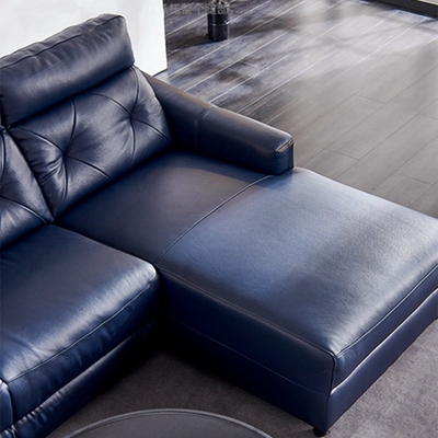 BN Italian-Style Sofa Cinema Living Room Minimalist Combination First Layer Cowhide Corner Sofa Recliner Functional Sofa