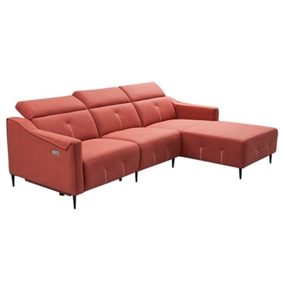 BN Minimalist Living Room Combination Fabric Electric Control Sofa L-Shaped Chaise Lounge Recliner Functional Sofa
