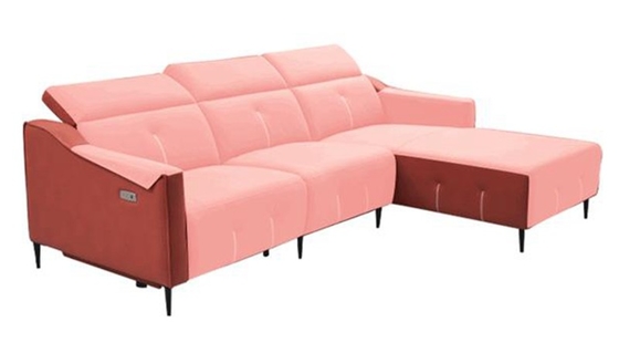 BN Minimalist Living Room Combination Fabric Electric Control Sofa L-Shaped Chaise Lounge Recliner Functional Sofa