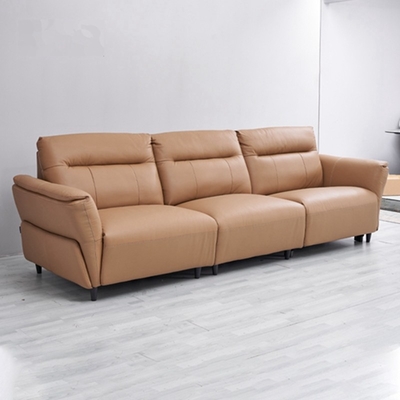 BN Minimalist Three-Seat Leather Sofa Living Room High Foot Electric Function Sofa Electric Recliner Functional Sofa