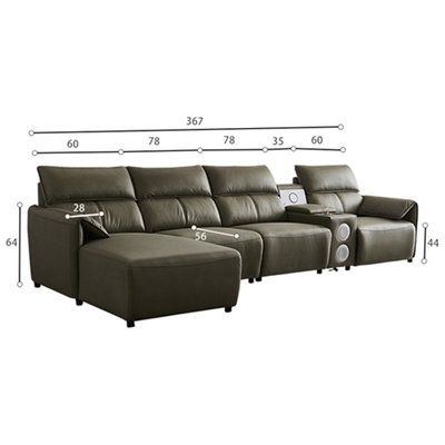 BN Electric Multifunctional Sofa with High-Density Sponge and Embossed Leather Finishes Furniture Recliner Chair Sofa