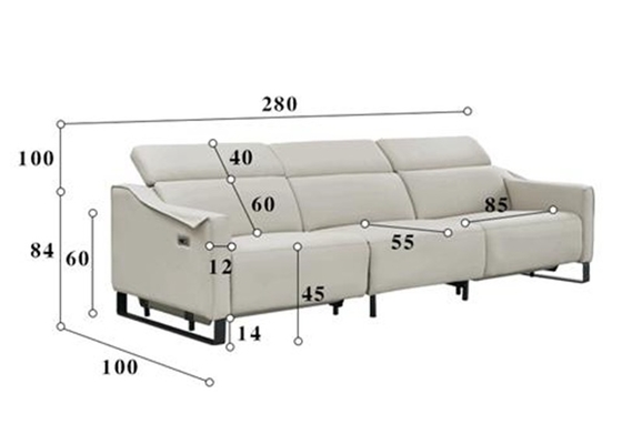 BN Modern Minimalist Genuine Cowhide Leather Electric Sofa Functional Sofa Combination Recliner Lifting Chair Sofa