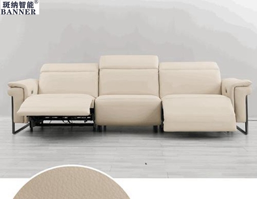 BN Customizable Functional Sofa with Top Layer Cowhide and Switch Panel Design Smart Furniture Recliner Chair Sofa