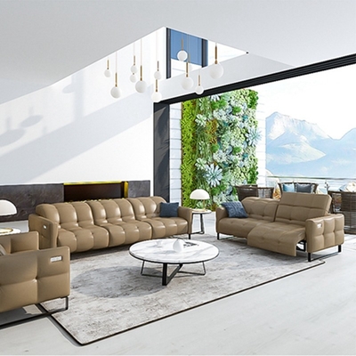 BN Italian-Style Chair Sofa Bed Electric Function Leather Sofa Modern Living Room Space Capsule Recliner Functional Sofa
