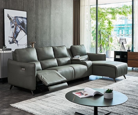BN Electric Functional Sofa with Electric Switch Panel and First Layer Cowhide Material Intelligent Furniture Recliner