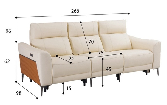 BN Furniture Leather Functional Sofa Minimalist Living Room Electric Function Recliner Chair Sofa Electric Recliner Sofa