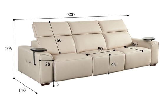BN Italian Living Room Sofa Furniture Leather Functional Sofa Combination Electric Recliner Chair Sofa Recliner Sofa Bed