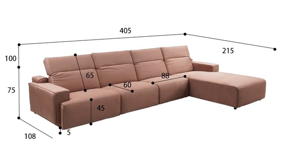 BN Furniture Sofa Italian Minimalist Scrub Sofa Leather Chair Sofa Chaise Corner Electric Functional Recliner Sofa