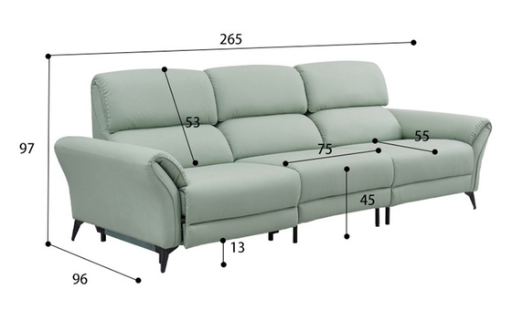 BN Modern Style Leather Sofa Living Room Technology Cloth Three-Seater Sofa Electric Recliner Functional Chair Sofa