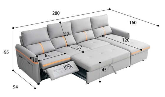 BN Modern Electric Sofa Bed Multifunctional Flip Back Sofa With Storage Cabinet Queen Sofa Bed Functional Sofa Recliner