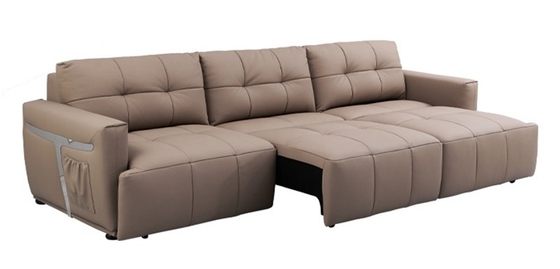 BN Electric Telescopic Function Sofa Bed Leather Sofa Dual-Purpose Electric Functional Sofa Bed Recliner Sofa