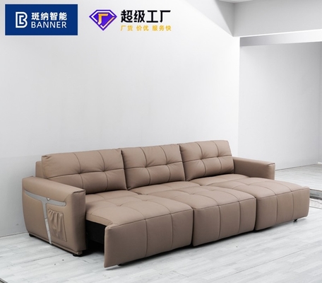 BN Electric Telescopic Function Sofa Bed Leather Sofa Dual-Purpose Electric Functional Sofa Bed Recliner Sofa