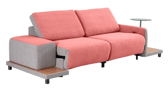 BN Electric Smart Double Function Sofa Edge Glass Tea Table Storage Cinema Sofa Combination Furniture