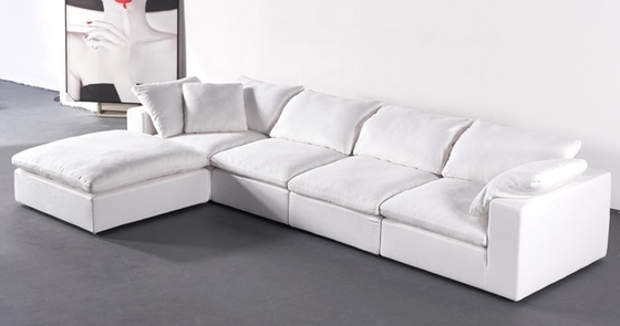 BN Italian Furniture Large Seat Deep Fabric Sofa Sailboat Living Room Corner Sofa