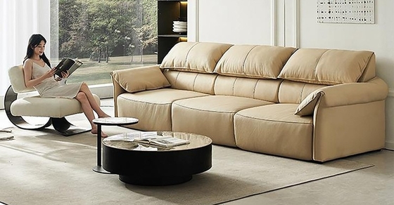 BN Modern Elephant High Back Ear Recliner Living Room Multifunctional Automatic Retractable Genuine Leather Sofa Bed