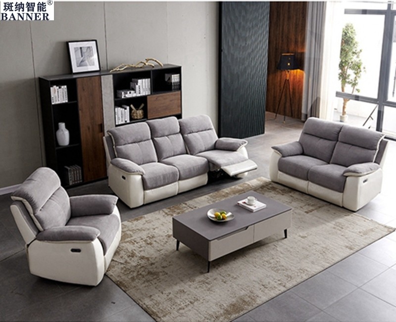 BN Electric Reclining Leather Sofa Living Room Single Double Three Seats Combination Function Chiar Sofa Recliner