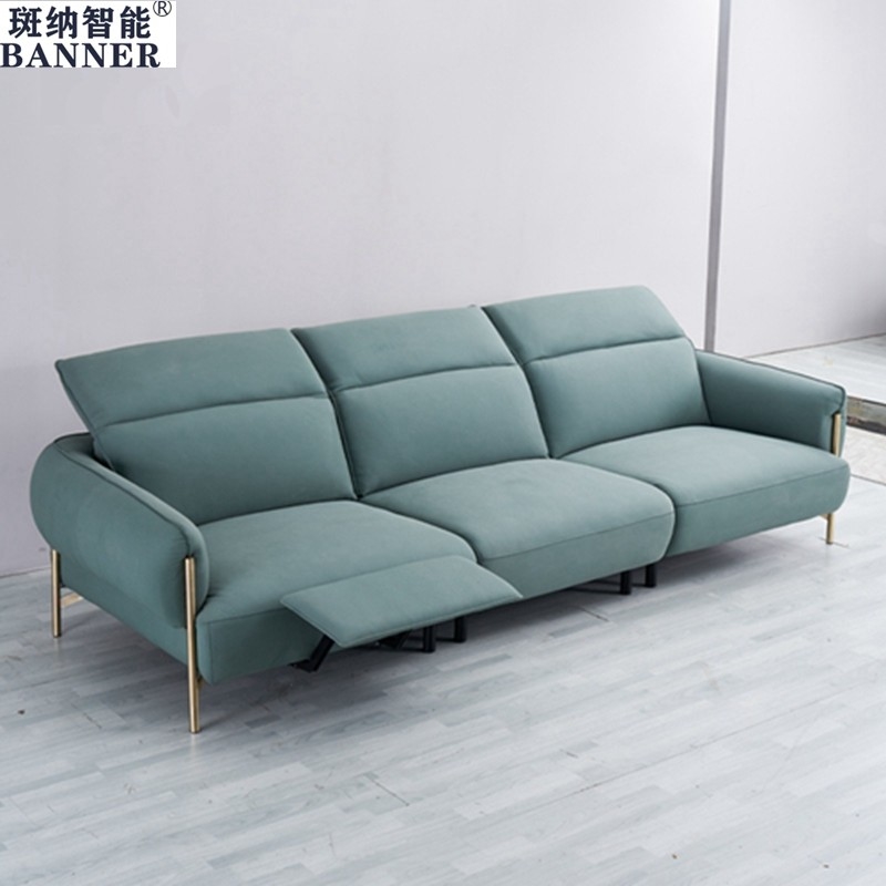 BN Modern Minimalist Leather Lift-Type Multifunctional Sofa Living Room Smart Furniture Bed Sofa Combination Recliner