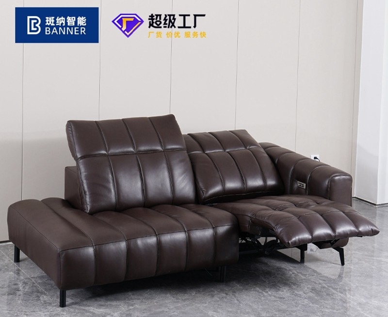 BN Italian Minimalist Living Room Electric Function Genuine Leather Sofa Home Furniture Functional Sofa Recliner