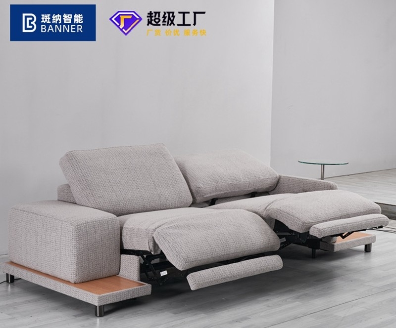 BN Electric Smart Double Function Sofa Edge Glass Tea Table Storage Cinema Sofa Combination Furniture